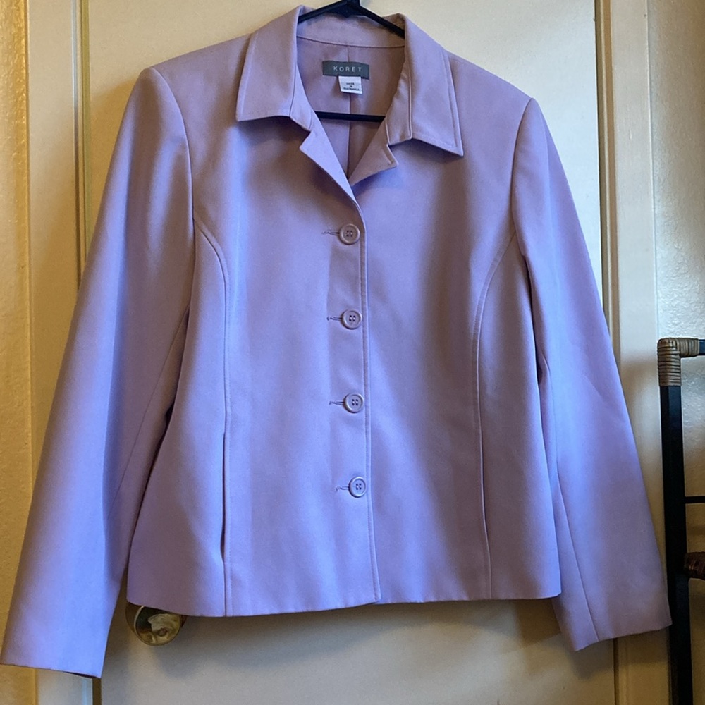 Koret Lilac Purple Button Jacket, Size 14